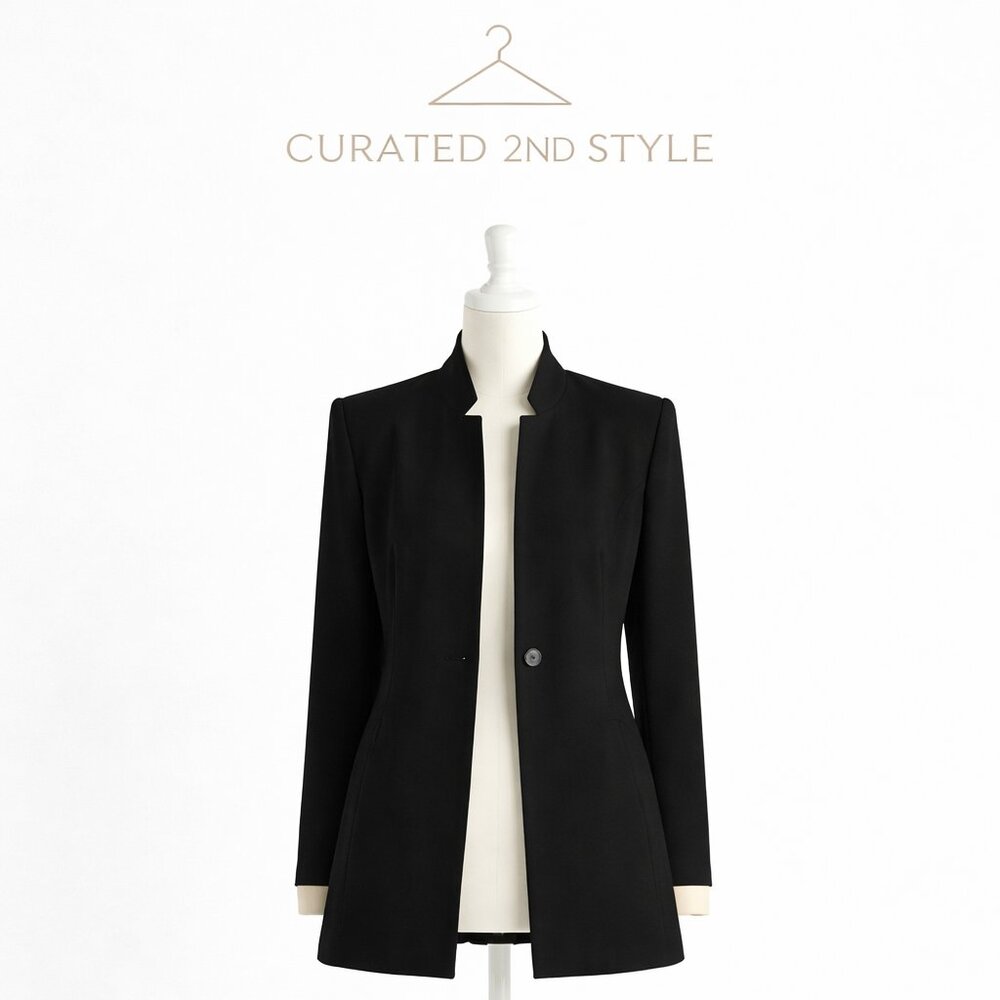 Zara Black Longline Blazer Size M | Gently Worn